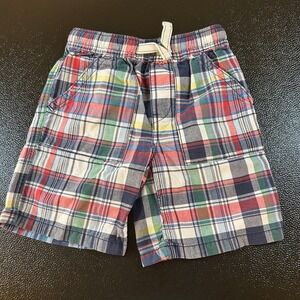Childrens Place Plaid Shorts Casual Summer Outfit Drawstring Toddler 4T‎